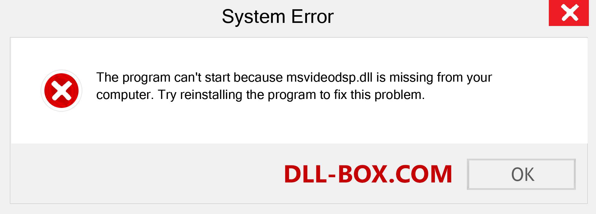  msvideodsp.dll file is missing?. Download for Windows 7, 8, 10 - Fix  msvideodsp dll Missing Error on Windows, photos, images