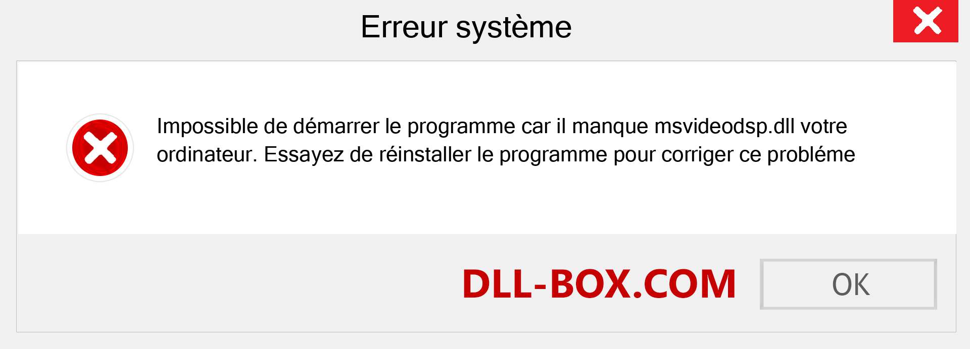 Le fichier msvideodsp.dll est manquant ?. Télécharger pour Windows 7, 8, 10 - Correction de l'erreur manquante msvideodsp dll sur Windows, photos, images